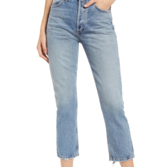 Agolde Riley High Waist Crop NWOT - Picture 1 of 6